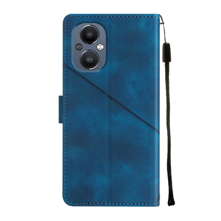 Skin-feel Embossed Leather Phone Case For OnePlus Nord N20 5G / OPPO Reno7 Z 5G / F21 Pro 5G Indian / Reno7 Lite 5G / Reno8 Lite 5G