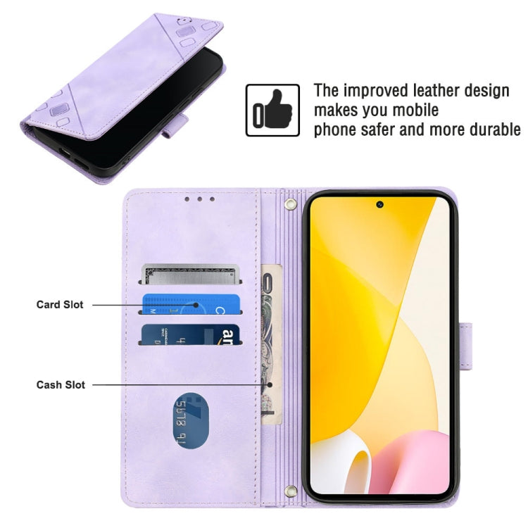 For Xiaomi 12 Lite Skin-feel Embossed Leather Phone Case