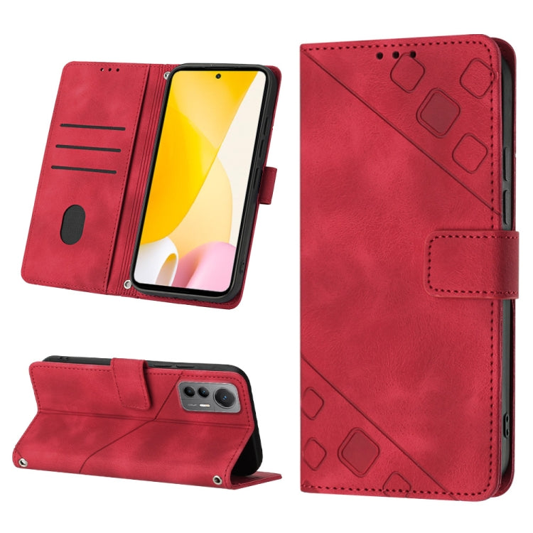 For Xiaomi 12 Lite Skin-feel Embossed Leather Phone Case