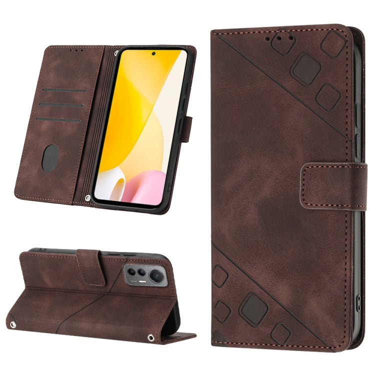 For Xiaomi 12 Lite Skin-feel Embossed Leather Phone Case