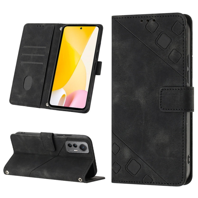 For Xiaomi 12 Lite Skin-feel Embossed Leather Phone Case