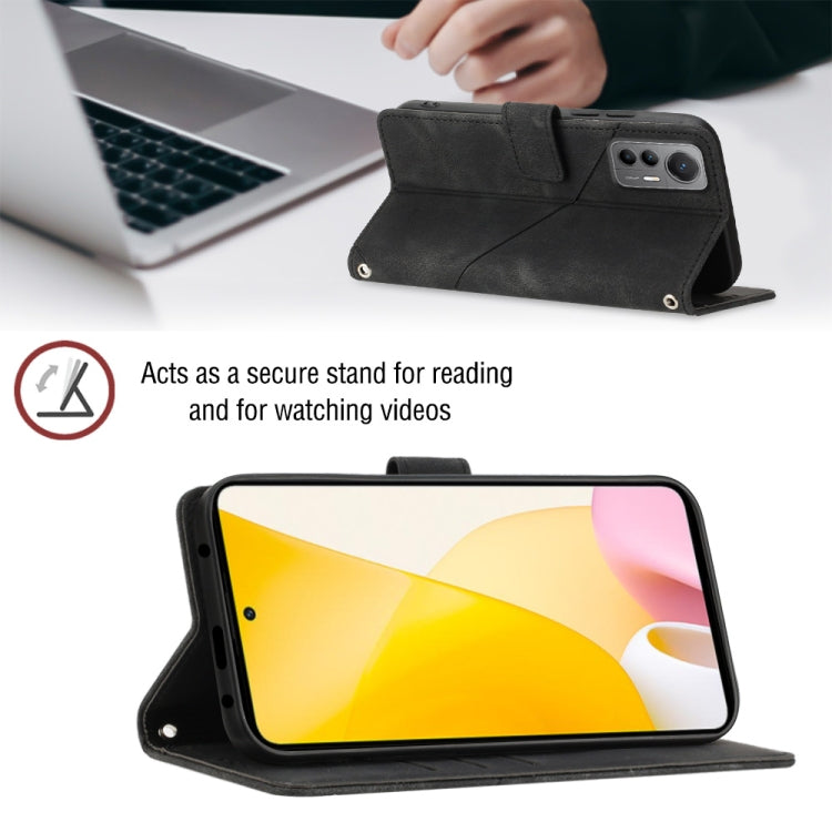 For Xiaomi 12 Lite Skin-feel Embossed Leather Phone Case