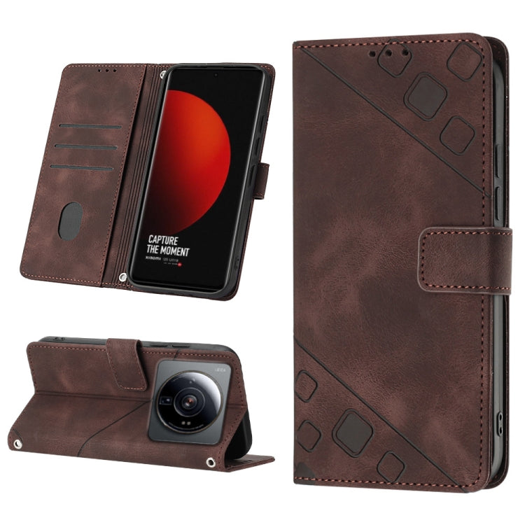 For Xiaomi 12 Ultra / 12S Ultra Skin-feel Embossed Leather Phone Case