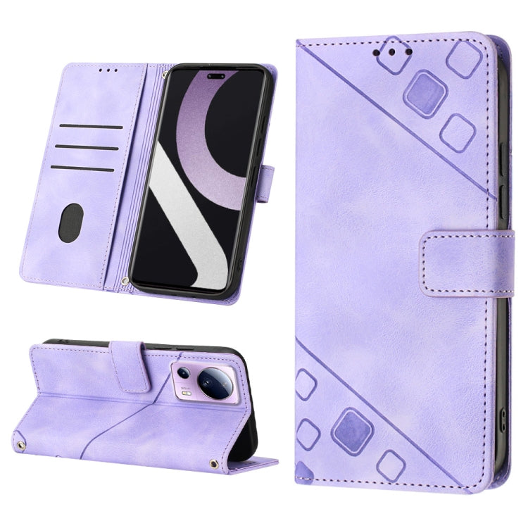 For Xiaomi Civi 2 Skin-feel Embossed Leather Phone Case