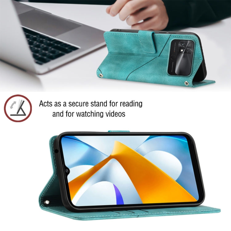 For Xiaomi Poco C40 Skin-feel Embossed Leather Phone Case