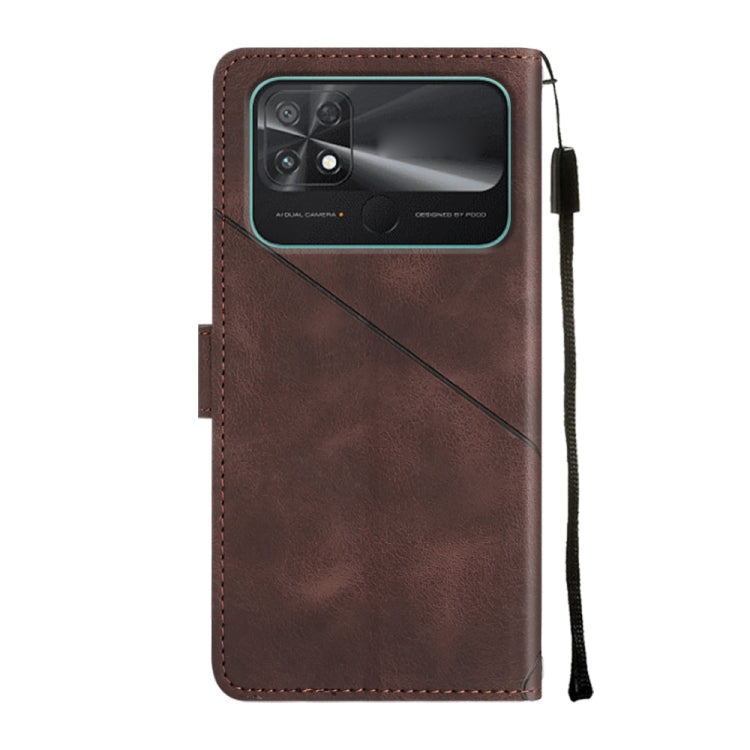 For Xiaomi Poco C40 Skin-feel Embossed Leather Phone Case