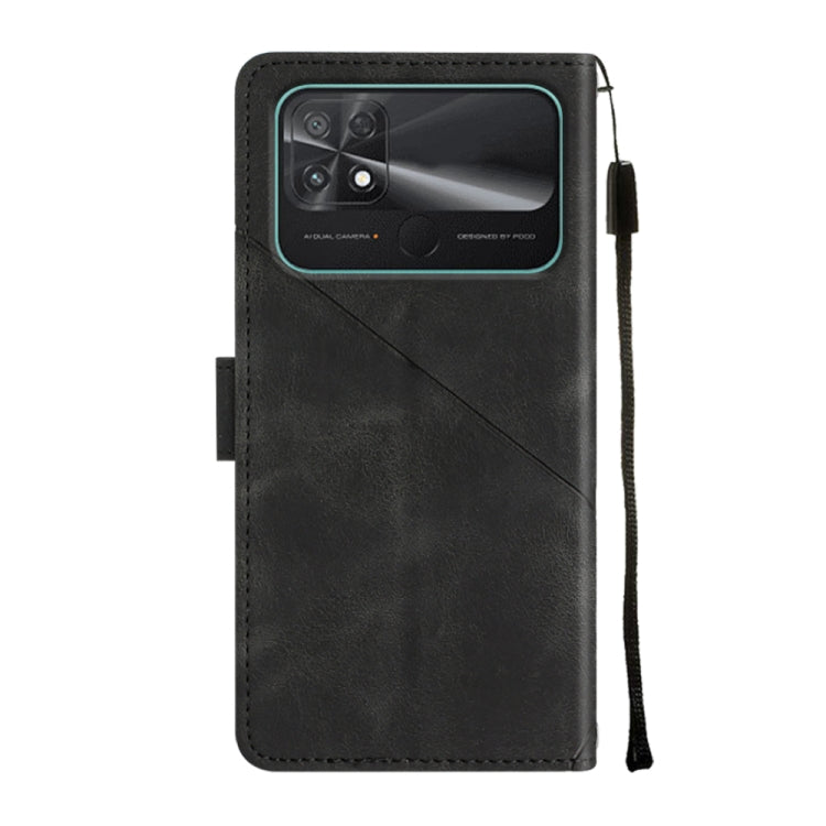 For Xiaomi Poco C40 Skin-feel Embossed Leather Phone Case
