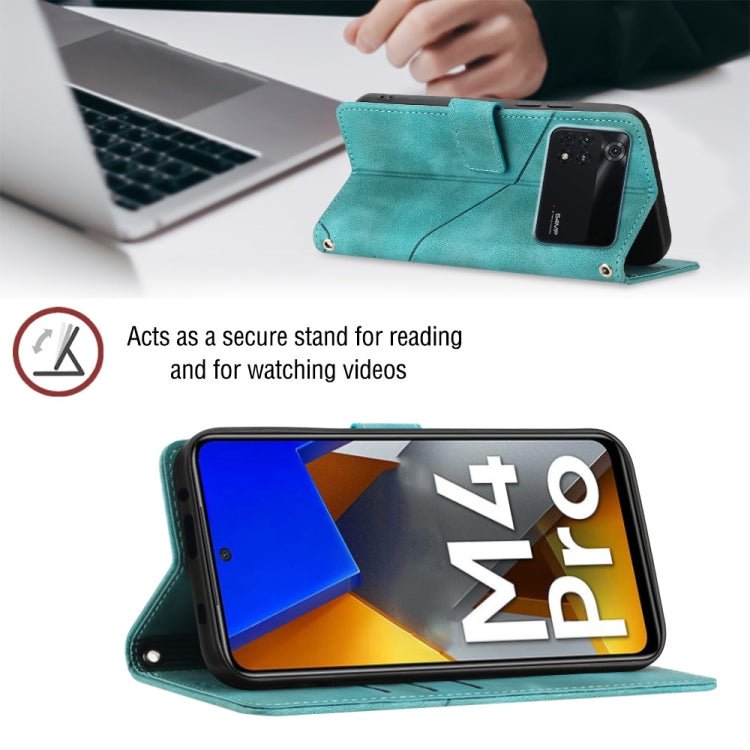 For Xiaomi Poco M4 Pro 4G Skin-feel Embossed Leather Phone Case