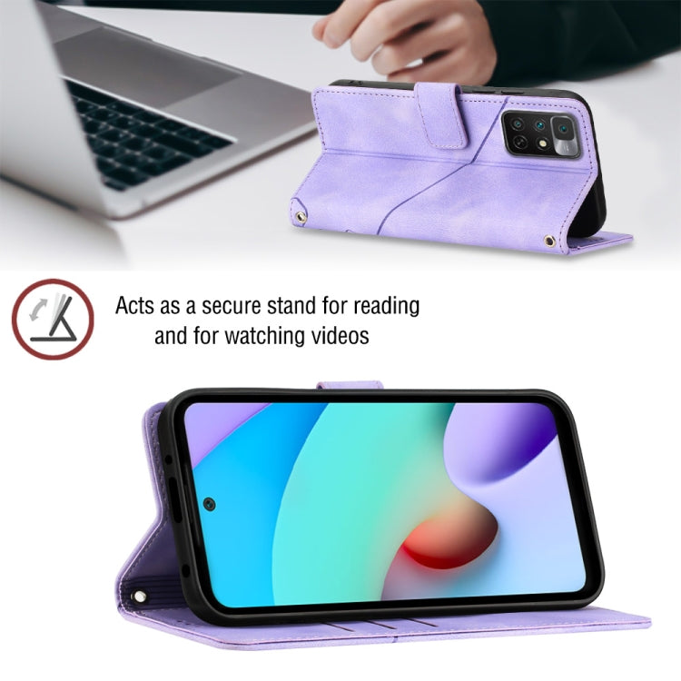 For Xiaomi Redmi 10 2022 / Note 11 4G Skin-feel Embossed Leather Phone Case