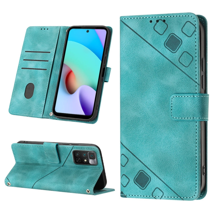 For Xiaomi Redmi 10 2022 / Note 11 4G Skin-feel Embossed Leather Phone Case