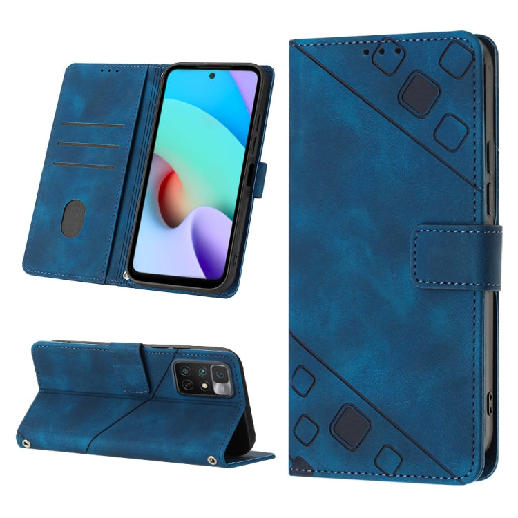 For Xiaomi Redmi 10 2022 / Note 11 4G Skin-feel Embossed Leather Phone Case