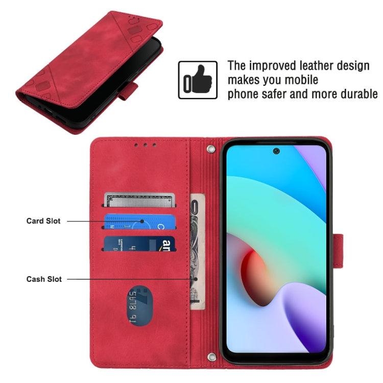 For Xiaomi Redmi 10 2022 / Note 11 4G Skin-feel Embossed Leather Phone Case