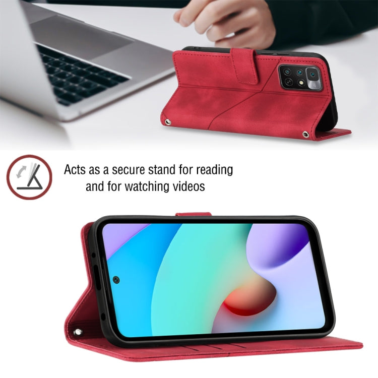 For Xiaomi Redmi 10 2022 / Note 11 4G Skin-feel Embossed Leather Phone Case