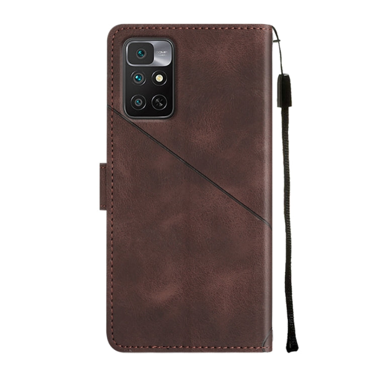 For Xiaomi Redmi 10 2022 / Note 11 4G Skin-feel Embossed Leather Phone Case