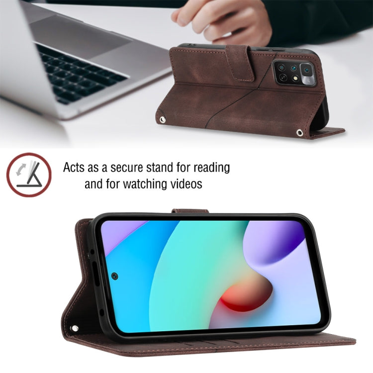 For Xiaomi Redmi 10 2022 / Note 11 4G Skin-feel Embossed Leather Phone Case