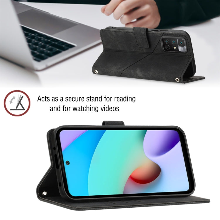 For Xiaomi Redmi 10 2022 / Note 11 4G Skin-feel Embossed Leather Phone Case