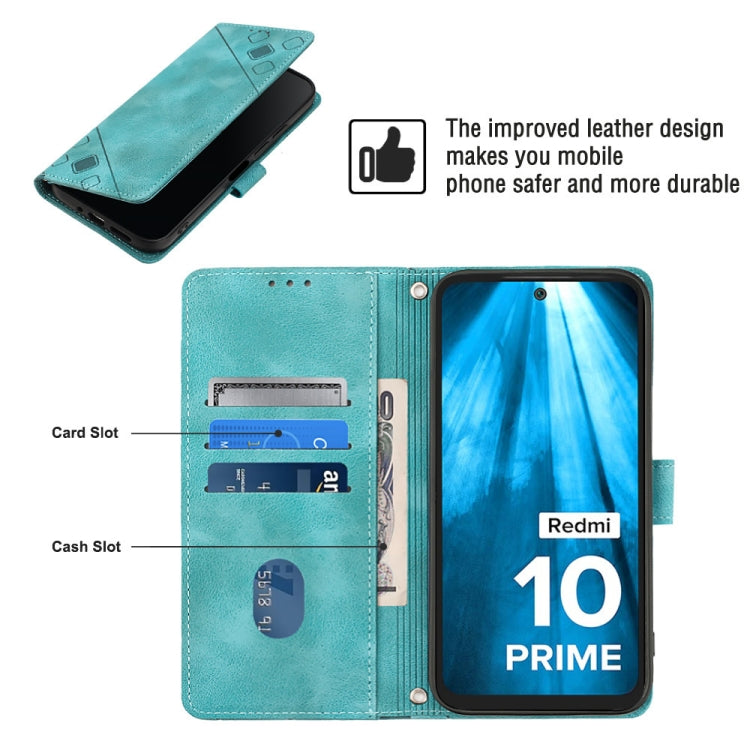 For Xiaomi Redmi 10 Prime+ 5G Skin-feel Embossed Leather Phone Case