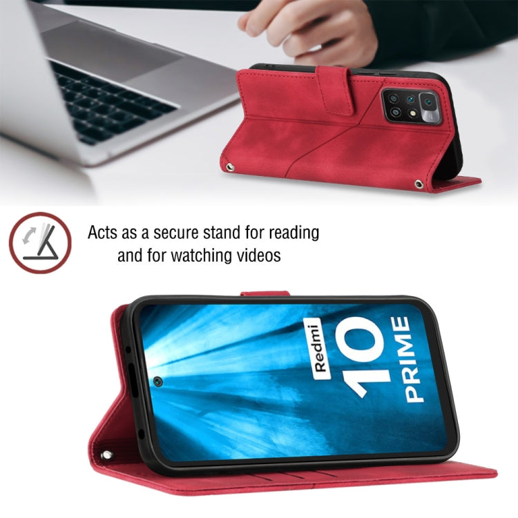 For Xiaomi Redmi 10 Prime+ 5G Skin-feel Embossed Leather Phone Case