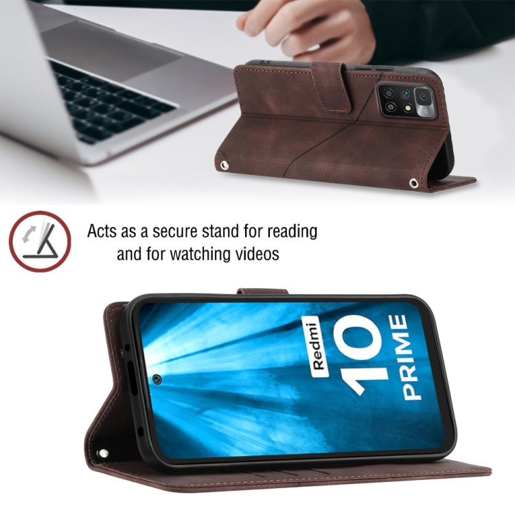 For Xiaomi Redmi 10 Prime+ 5G Skin-feel Embossed Leather Phone Case