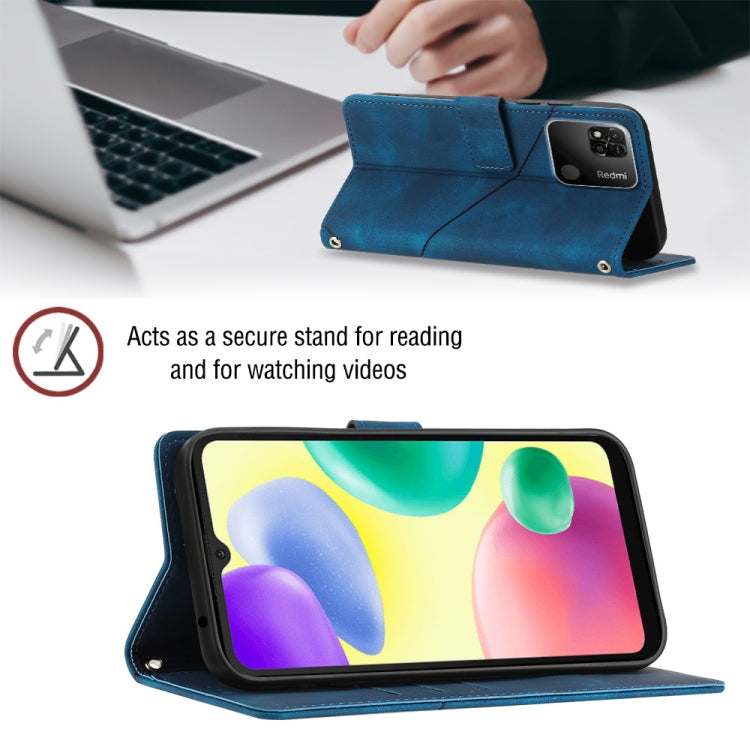 For Xiaomi Redmi 10A Skin-feel Embossed Leather Phone Case