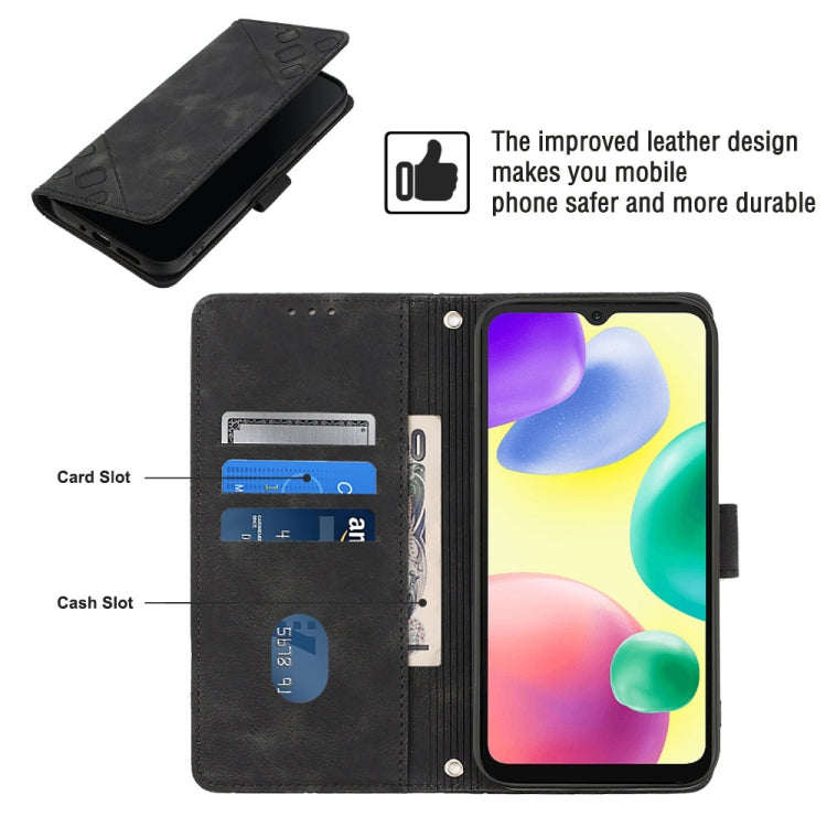 For Xiaomi Redmi 10A Skin-feel Embossed Leather Phone Case