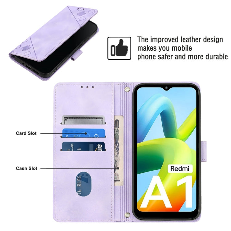 For Xiaomi Redmi A1 Skin-feel Embossed Leather Phone Case