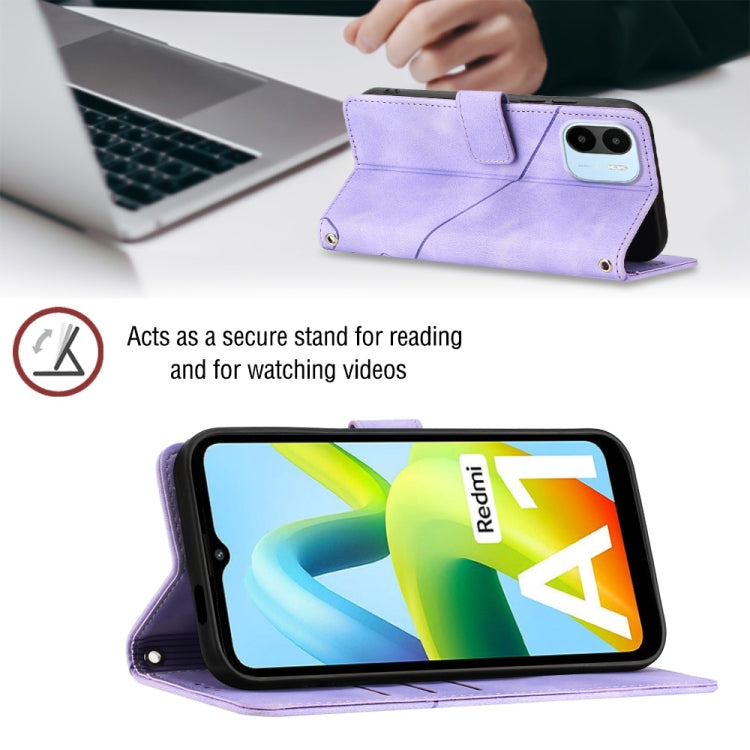 For Xiaomi Redmi A1 Skin-feel Embossed Leather Phone Case