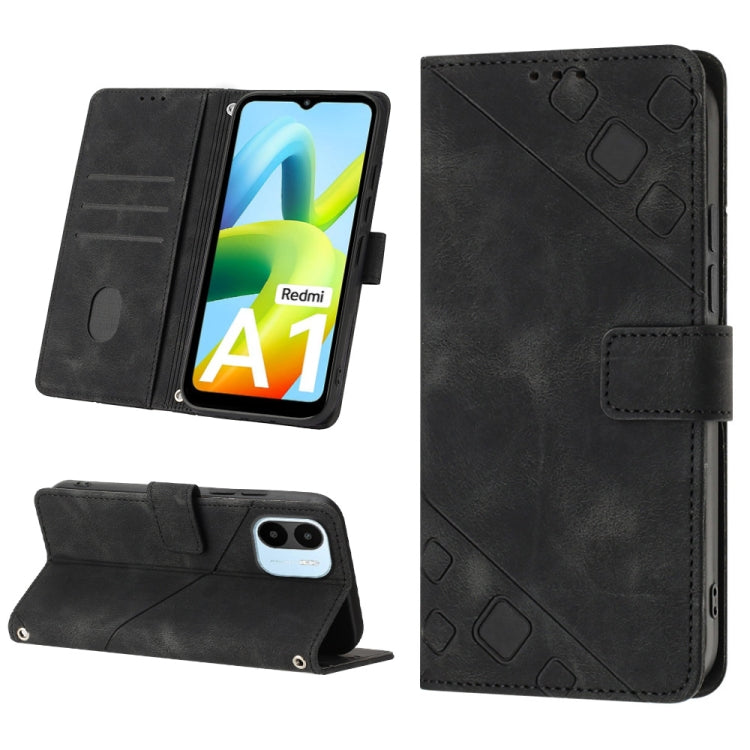 For Xiaomi Redmi A1 Skin-feel Embossed Leather Phone Case