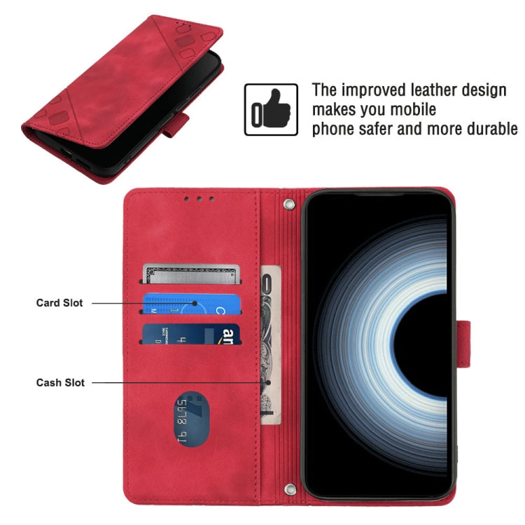 For Xiaomi 12T / 12T Pro / Redmi K50 Ultra Skin-feel Embossed Leather Phone Case