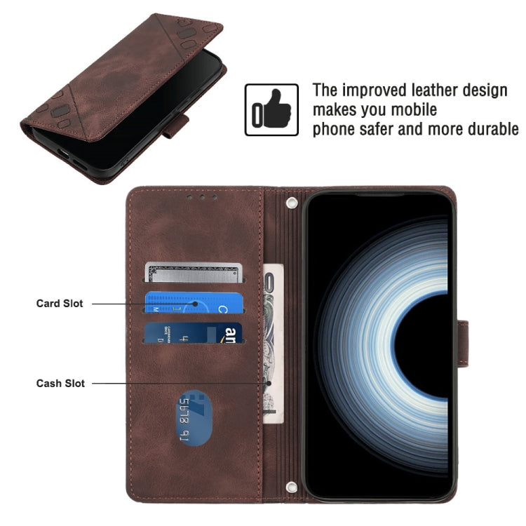 For Xiaomi 12T / 12T Pro / Redmi K50 Ultra Skin-feel Embossed Leather Phone Case