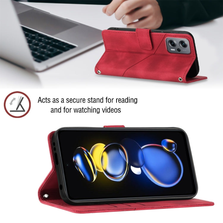 For Xiaomi Redmi Note 11T Pro 5G / 11T Pro+ 5G Skin-feel Embossed Leather Phone Case