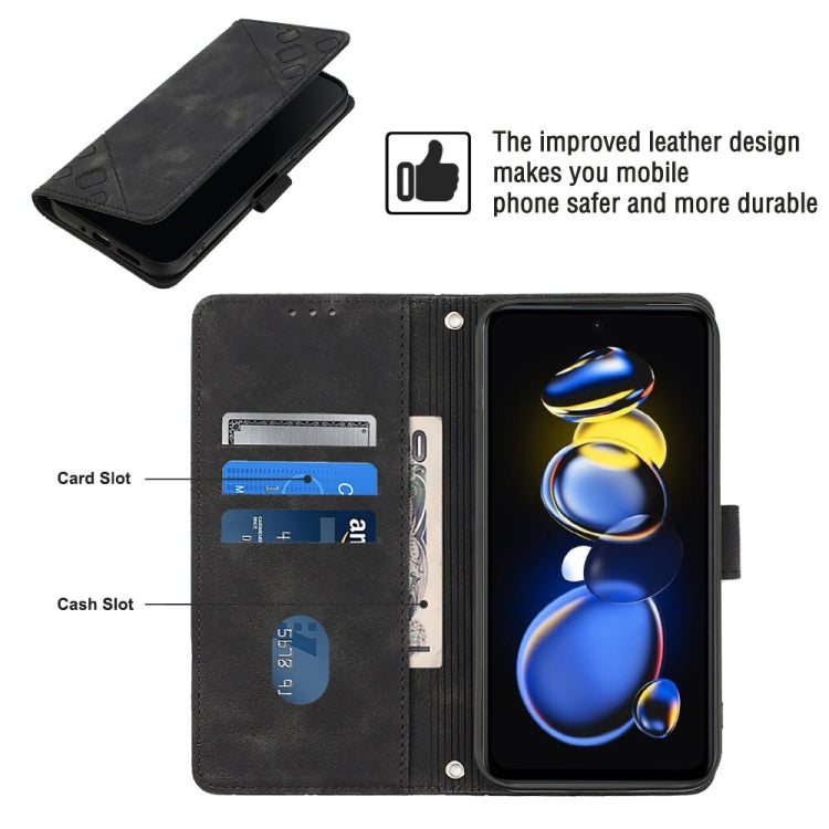 For Xiaomi Redmi Note 11T Pro 5G / 11T Pro+ 5G Skin-feel Embossed Leather Phone Case