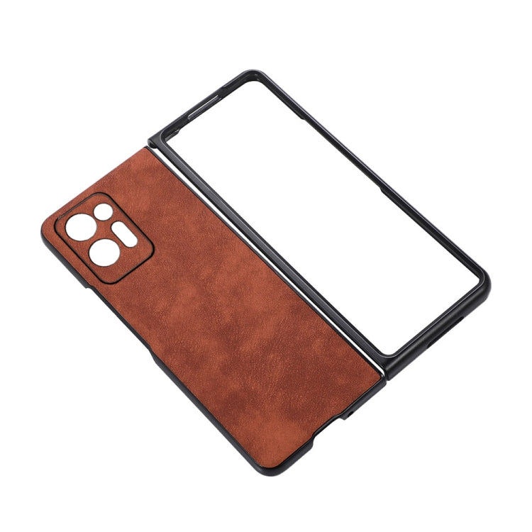 For OPPO Find N2 Morocco Texture PU Shockproof Phone Case