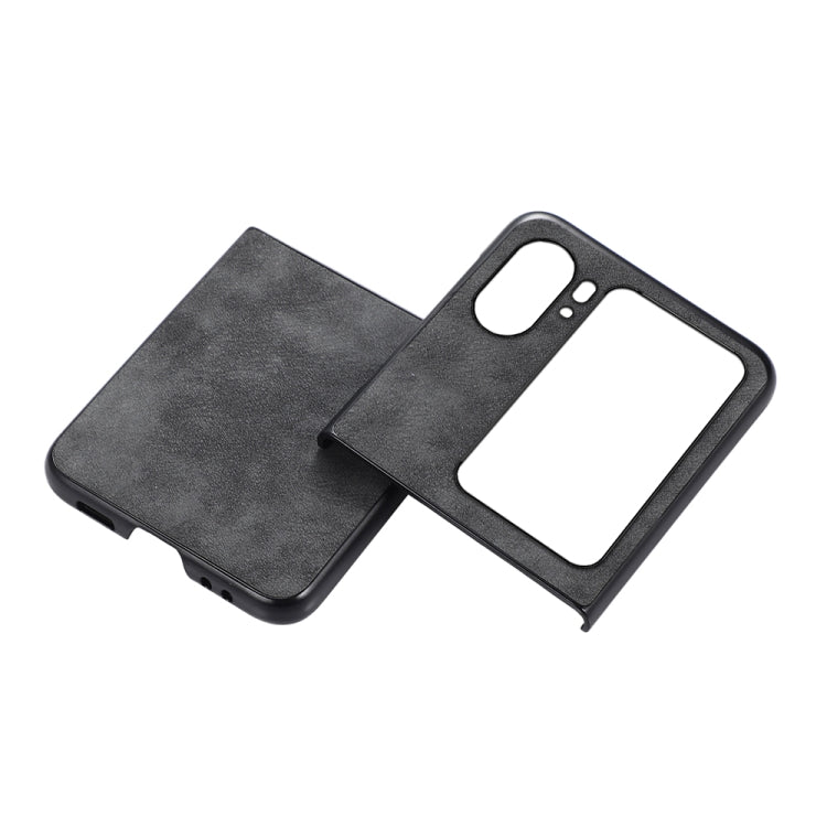 For OPPO Find N2 Flip Morocco Texture PU Shockproof Phone Case