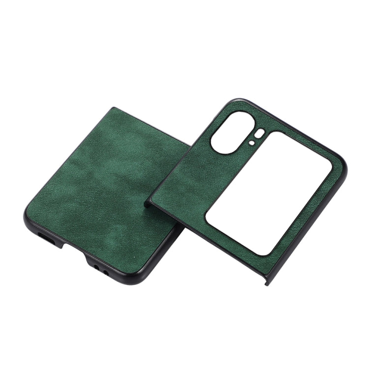 For OPPO Find N2 Flip Morocco Texture PU Shockproof Phone Case