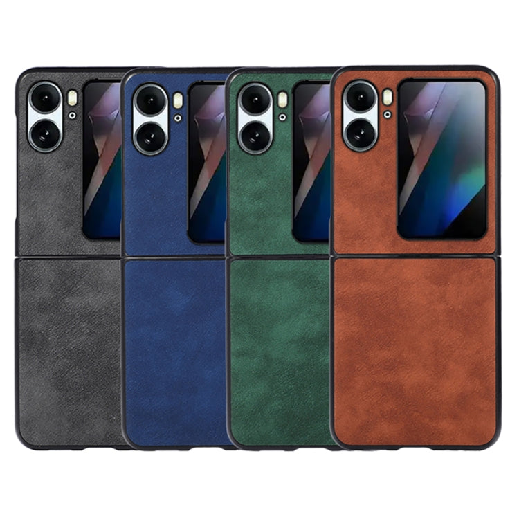 For OPPO Find N2 Flip Morocco Texture PU Shockproof Phone Case