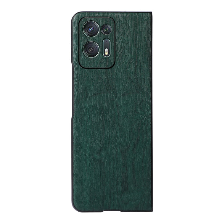 For OPPO Find N2 Wood Texture PU Phone Case
