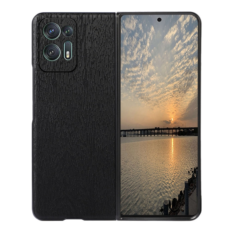 For OPPO Find N2 Wood Texture PU Phone Case