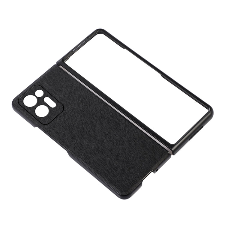 For OPPO Find N2 Wood Texture PU Phone Case