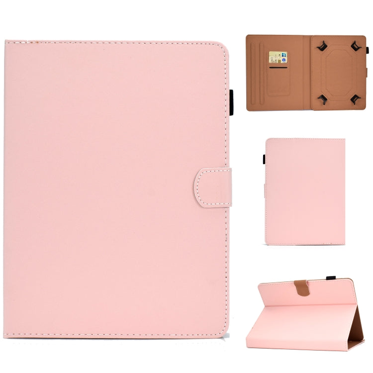 For 7 inch Solid Color Tablet PC Universal Magnetic Horizontal Flip Leather Case with Card Slots & Holder