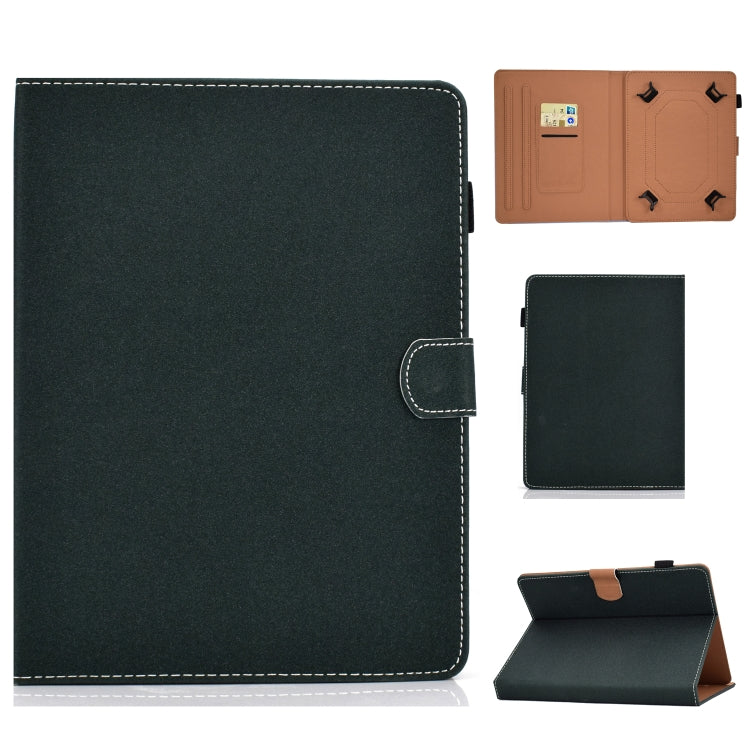 For 7 inch Solid Color Tablet PC Universal Magnetic Horizontal Flip Leather Case with Card Slots & Holder