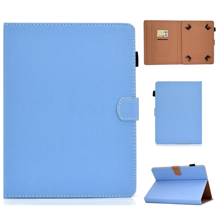 For 8 inch Solid Color Tablet PC Universal Magnetic Horizontal Flip Leather Case with Card Slots & Holder