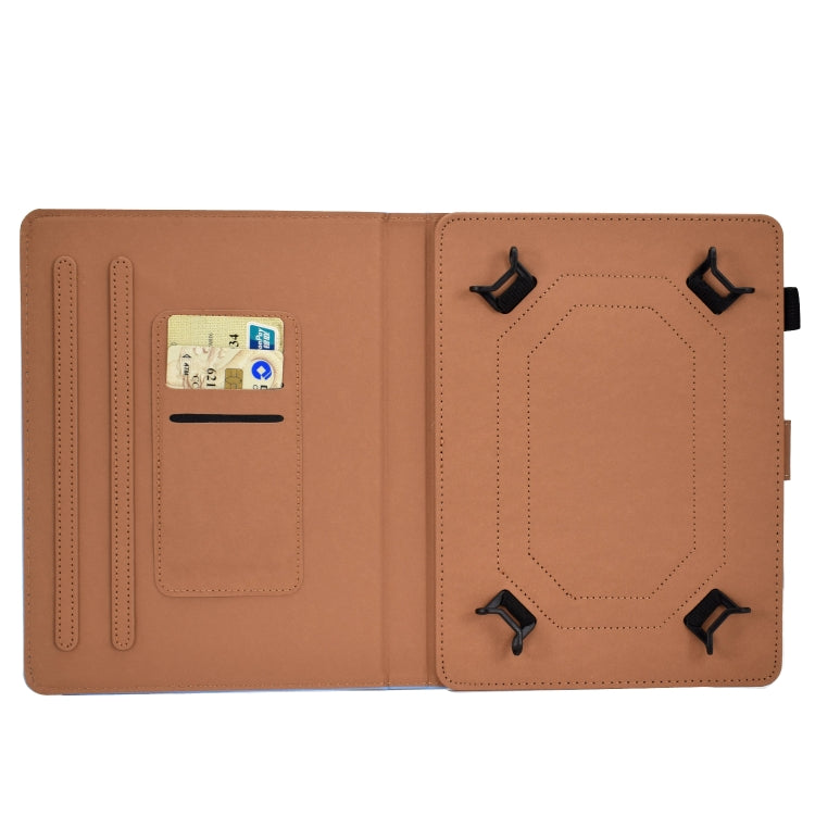 For 10 inch Solid Color Tablet PC Universal Magnetic Horizontal Flip Leather Case with Card Slots & Holder