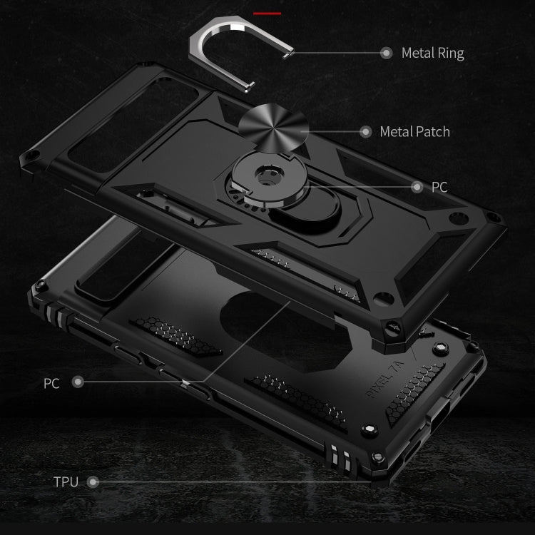 For Google Pixel 7a Shockproof TPU + PC Phone Case with Holder