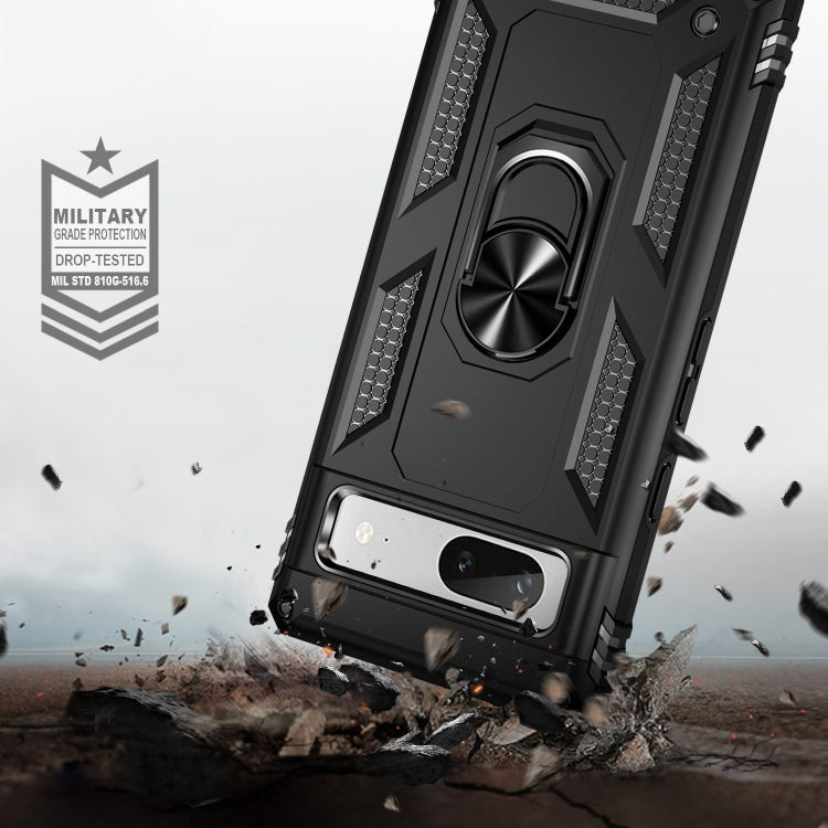 For Google Pixel 7a Shockproof TPU + PC Phone Case with Holder