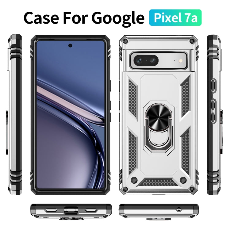 For Google Pixel 7a Shockproof TPU + PC Phone Case with Holder