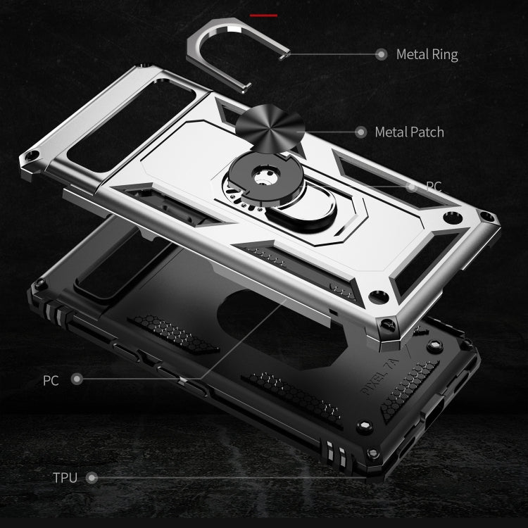 For Google Pixel 7a Shockproof TPU + PC Phone Case with Holder