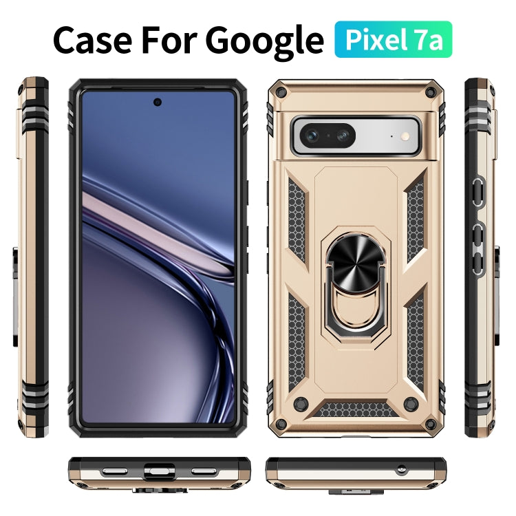 For Google Pixel 7a Shockproof TPU + PC Phone Case with Holder