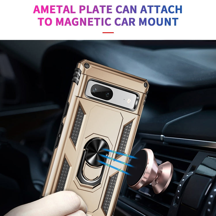 For Google Pixel 7a Shockproof TPU + PC Phone Case with Holder