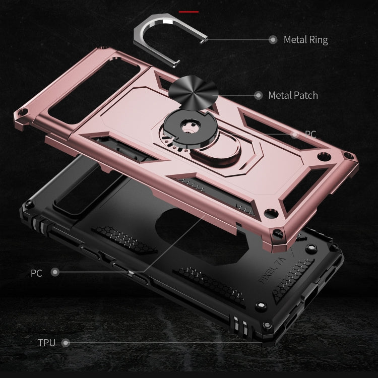 For Google Pixel 7a Shockproof TPU + PC Phone Case with Holder